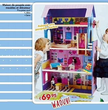 Promotions Maison de poupée avec meubles et élévateur - First Learning - Valide de 23/10/2016 à 06/12/2016 chez Euro Shop