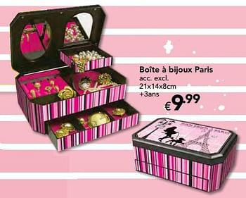 Promoties Boîte à bijoux paris - Huismerk - Euroshop - Geldig van 23/10/2016 tot 06/12/2016 bij Euro Shop
