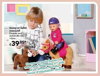 Promoties Sunny et bébé interactif - Baby Born - Geldig van 23/10/2016 tot 06/12/2016 bij Euro Shop