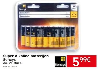 Super alkaline batterijen sencys - Promotie BricoPlanit
