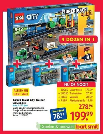 Promoties Lego city treinen valuepack - Lego - Geldig van 17/10/2016 tot 01/01/2017 bij Bart Smit