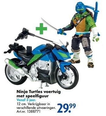 Promoties Ninja turtles voertuig met speelfiguur - Ninja Turtles - Geldig van 17/10/2016 tot 01/01/2017 bij Bart Smit