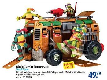 Promoties Ninja turtles legertruck - Ninja Turtles - Geldig van 17/10/2016 tot 01/01/2017 bij Bart Smit