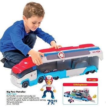 Promoties Paw patrol grote patroller - PAW  PATROL - Geldig van 17/10/2016 tot 01/01/2017 bij Bart Smit