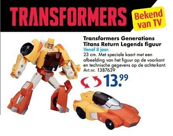 Promoties Transformers generations titans return legends figuur - Transformers - Geldig van 17/10/2016 tot 01/01/2017 bij Bart Smit