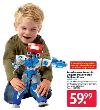 Promoties Transformers robots in disguise power surge optimus prime - Transformers - Geldig van 17/10/2016 tot 01/01/2017 bij Bart Smit