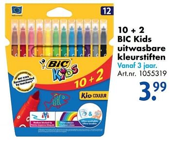 Promoties 10 + 2 bic kids uitwasbare kleurstiften - BIC - Geldig van 17/10/2016 tot 01/01/2017 bij Bart Smit