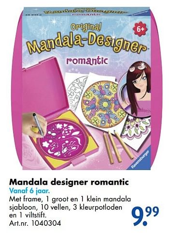 Promoties Mandala designer romantic - Ravensburger - Geldig van 17/10/2016 tot 01/01/2017 bij Bart Smit