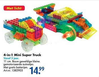 Promoties 4-in-1 mini super truck - Laser Pegs - Geldig van 17/10/2016 tot 01/01/2017 bij Bart Smit