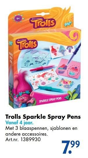 Promotions Trolls sparkle spray pens - Dreamworks - Valide de 17/10/2016 à 01/01/2017 chez Bart Smit