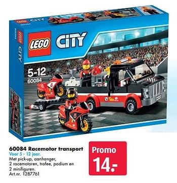 Promoties Racemotor transport - Lego - Geldig van 17/10/2016 tot 01/01/2017 bij Bart Smit