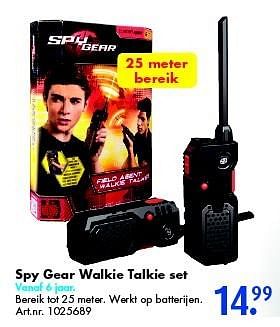 Promoties Spy gear walkie talkie set - Spy gear - Geldig van 17/10/2016 tot 01/01/2017 bij Bart Smit