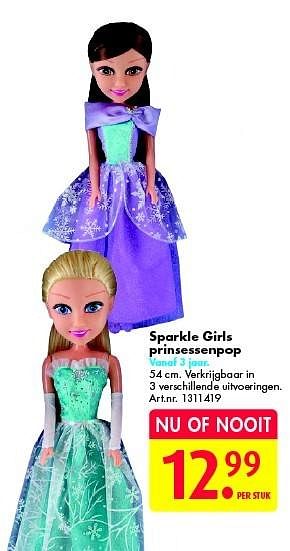 Promoties Sparkle girls prinsessenpop - Sparkle Girlz - Geldig van 17/10/2016 tot 01/01/2017 bij Bart Smit