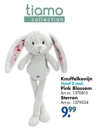Promoties Knuffelkonijn pink blossom - Tiamo - Geldig van 17/10/2016 tot 01/01/2017 bij Bart Smit