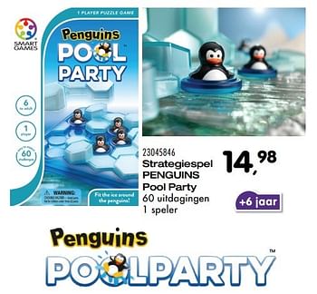 Promotions Strategiespel penguins pool party - Smart Games - Valide de 25/10/2016 à 15/12/2016 chez Supra Bazar