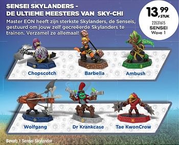Promoties Sensei skylanders - de ultieme meesters van sky-chi - Activision - Geldig van 25/10/2016 tot 15/12/2016 bij Supra Bazar