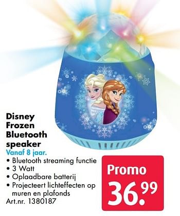 Promotions Disney frozen bluetooth speaker - Disney  Frozen - Valide de 17/10/2016 à 01/01/2017 chez Bart Smit