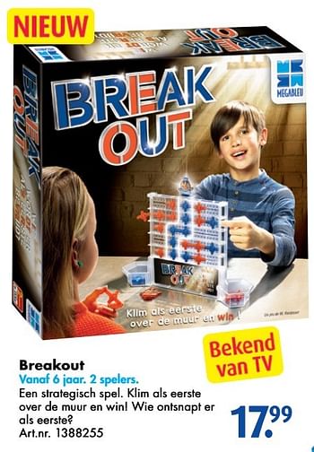 Promotions Breakout - Megableu - Valide de 17/10/2016 à 01/01/2017 chez Bart Smit