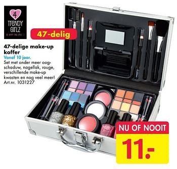 Promoties 47-delige make-up koffer - 4 Trendy Girlz - Geldig van 17/10/2016 tot 01/01/2017 bij Bart Smit