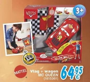 Promoties Vlag + wagen mc queen - Mattel - Geldig van 18/10/2016 tot 06/12/2016 bij Cora