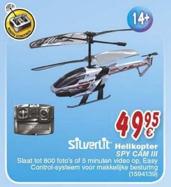 Promoties Helikopter spy cam lll - Silverlit - Geldig van 18/10/2016 tot 06/12/2016 bij Cora