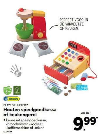 Imperial Zeeanemoon Renderen Playtive Junior Houten speelgoedkassa of keukengerei - Promotie bij Lidl
