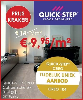 Promotions Quick-step creo 104 - QuickStep - Valide de 24/10/2016 à 31/12/2016 chez Woodtex