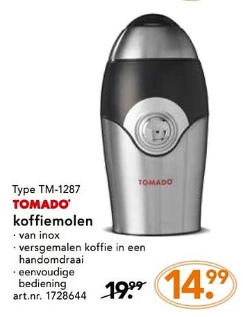 wiel verzonden Koken Tomado Tomado koffiemolen tm-1287 - Promotie bij Blokker