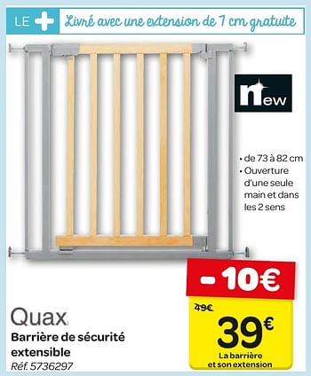 Promotion Carrefour Barriere De Securite Extensible Quax Bebe Grossesse Valide Jusqua 4 Promobutler