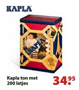 Promotions Kapla ton met 200 latjes - Kapla - Valide de 26/10/2016 à 31/12/2016 chez Desomer-Plancke