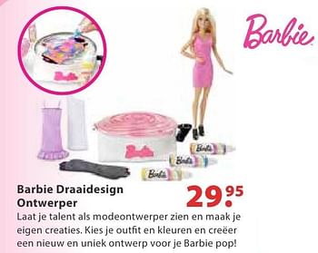 Promoties Barbie draaidesign ontwerper - Mattel - Geldig van 26/10/2016 tot 31/12/2016 bij Desomer-Plancke