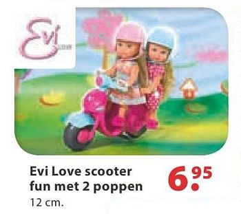 Promoties Evi love scooter fun met 2 poppen - Evi love - Geldig van 26/10/2016 tot 31/12/2016 bij Desomer-Plancke