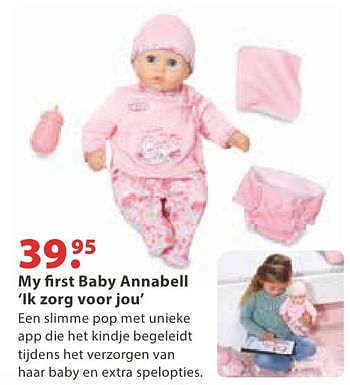 Promotions My first baby annabell - Baby Annabell - Valide de 26/10/2016 à 31/12/2016 chez Desomer-Plancke
