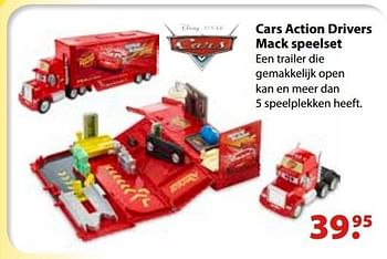 Promotions Cars action drivers mack speelset - Cars - Valide de 26/10/2016 à 31/12/2016 chez Desomer-Plancke