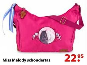 Promoties Miss melody schoudertas - Miss Melody - Geldig van 26/10/2016 tot 31/12/2016 bij Desomer-Plancke