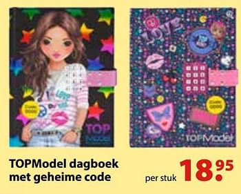 Promotions Topmodel dagboek met geheime code - Top Model - Valide de 26/10/2016 à 31/12/2016 chez Desomer-Plancke