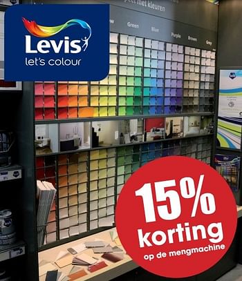 Promoties 15% korting op de mengmachine - Levis - Geldig van 17/10/2016 tot 19/11/2016 bij Multi Bazar