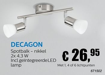 Promoties Decagon spotbalk nikkel - Philips - Geldig van 17/10/2016 tot 19/11/2016 bij Multi Bazar