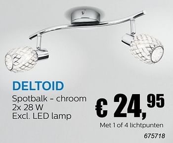 Promoties Deltoid spotbalk chroom - Philips - Geldig van 17/10/2016 tot 19/11/2016 bij Multi Bazar