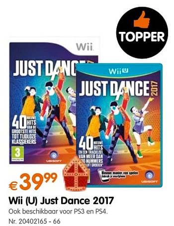 Promoties Wii (u) just dance 2017 - Ubisoft - Geldig van 18/10/2016 tot 06/12/2016 bij Fun