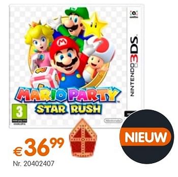 Promoties Mario party star rush - Nintendo - Geldig van 18/10/2016 tot 06/12/2016 bij Fun