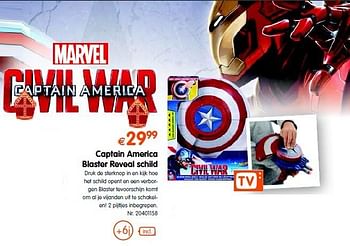 Promotions Captain america blaster reveal schild - Marvel - Valide de 18/10/2016 à 06/12/2016 chez Fun