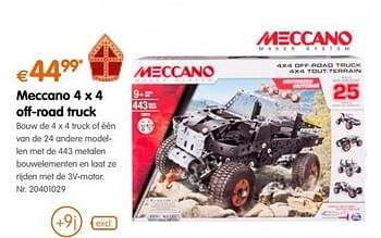 Promotions Meccano 4 x 4 off-road truck - Meccano - Valide de 18/10/2016 à 06/12/2016 chez Fun