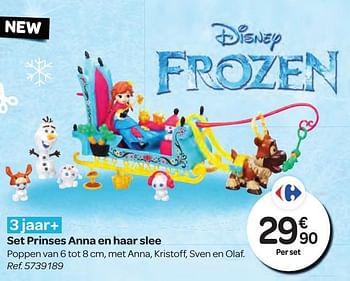 Promotions Set prinses anna en haar slee - Disney  Frozen - Valide de 26/10/2016 à 06/12/2016 chez Carrefour