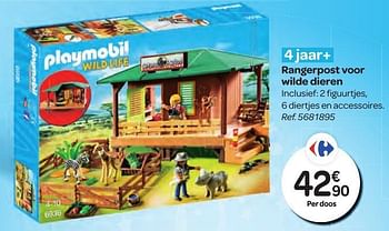 Promotions Rangerpost voor wilde dieren - Playmobil - Valide de 26/10/2016 à 06/12/2016 chez Carrefour