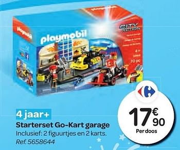 Promoties Starterset go-kart garage - Playmobil - Geldig van 26/10/2016 tot 06/12/2016 bij Carrefour