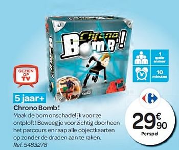 Promotions Chrono bomb! - Identity Games - Valide de 26/10/2016 à 06/12/2016 chez Carrefour
