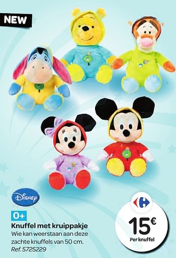 Promoties Knuffel met kruippakje - Disney - Geldig van 26/10/2016 tot 06/12/2016 bij Carrefour