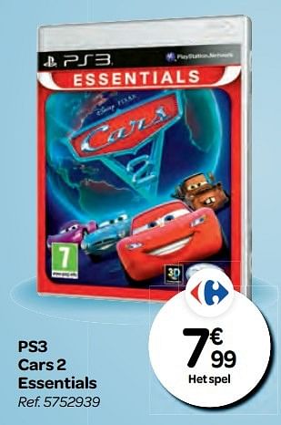 Promotions Ps3 cars 2 essentials - Sony Computer Entertainment Europe - Valide de 26/10/2016 à 06/12/2016 chez Carrefour