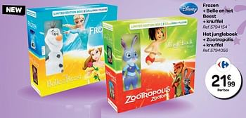 Promoties Het jungleboek + zootropolis + knuffel - Disney - Geldig van 26/10/2016 tot 06/12/2016 bij Carrefour